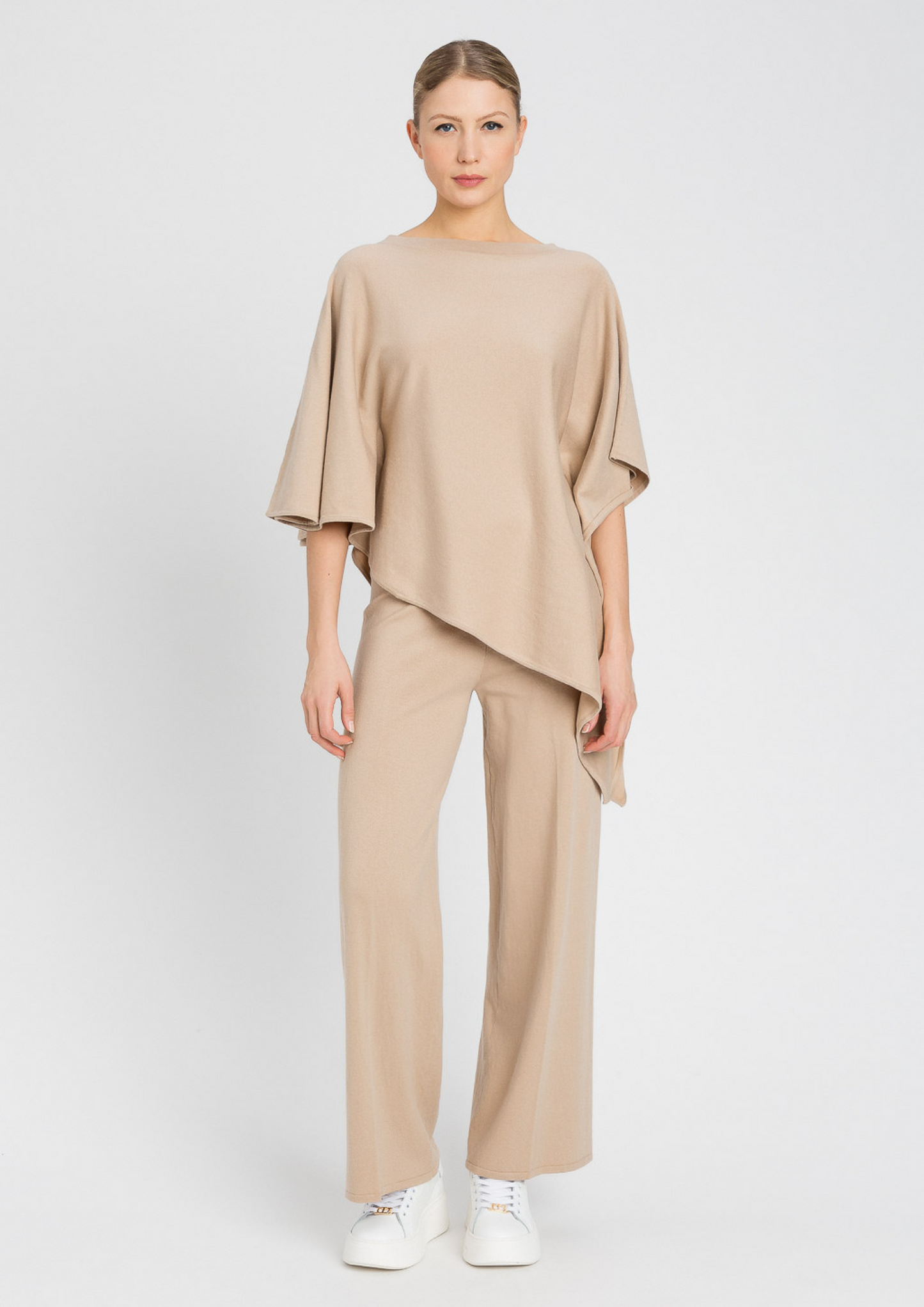 Poncho de malha assimétrica Twinset