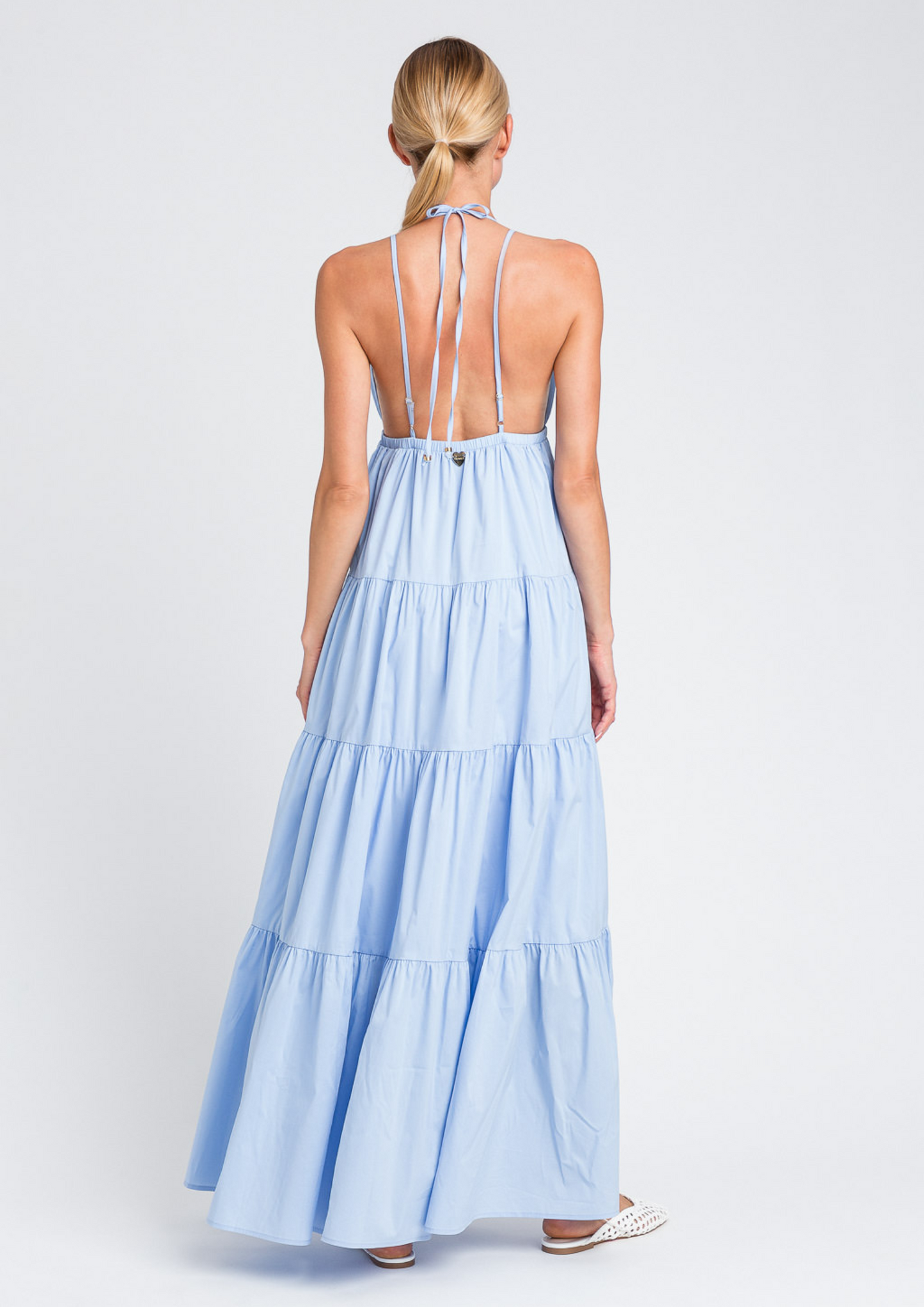 Vestido longo de popeline Twinset