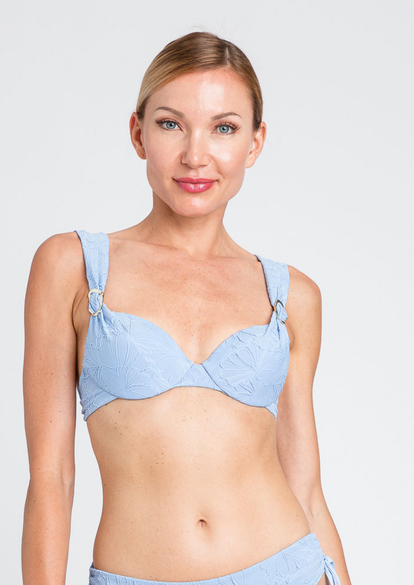 Top de biquíni push-up jacquard com argolas Twinset
