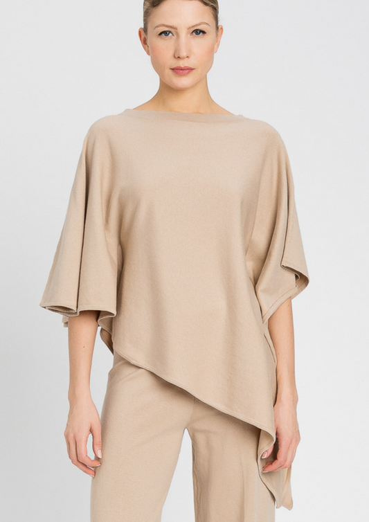 Poncho de malha assimétrica Twinset