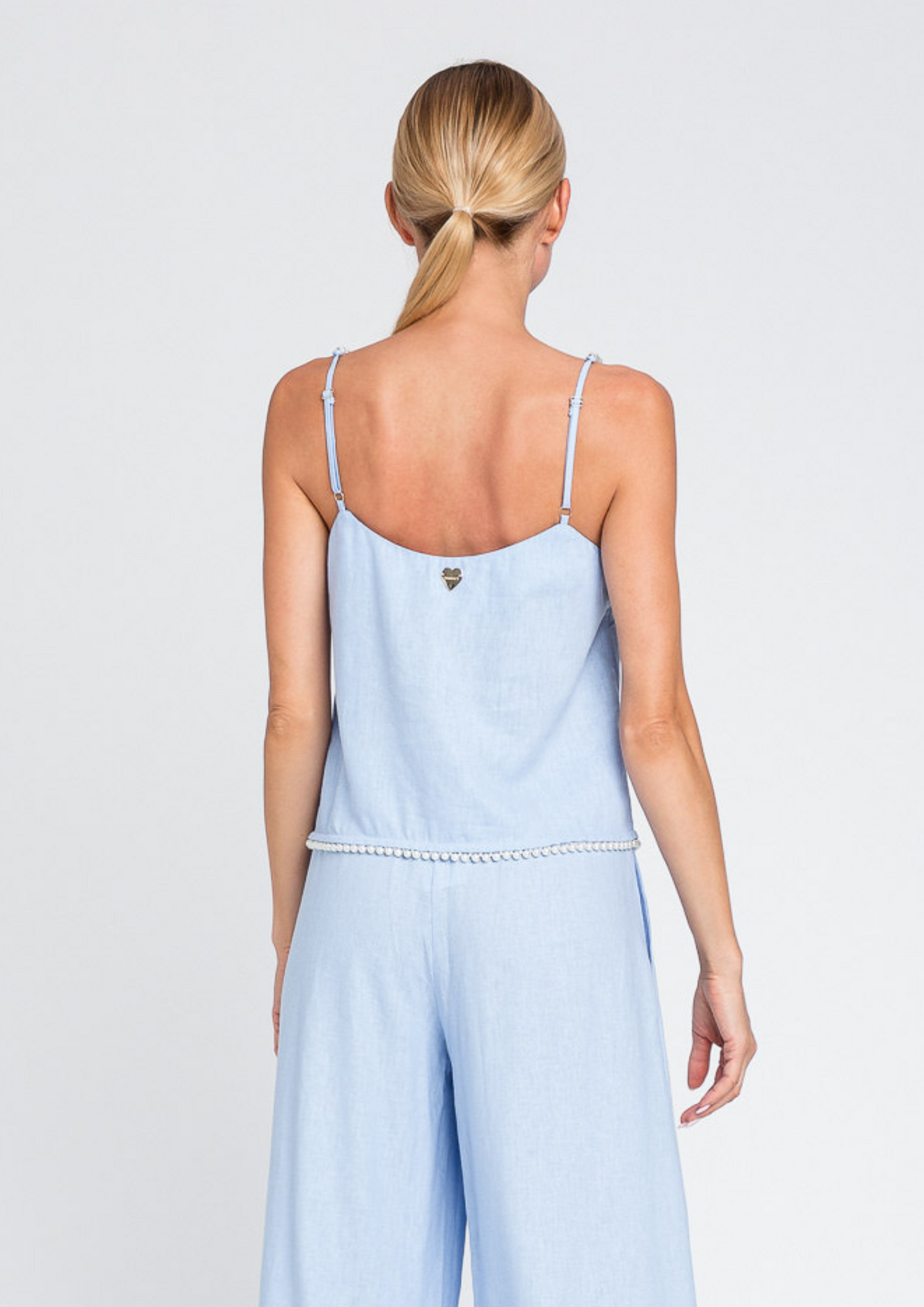 Blusa de linho com pérolas Twinset