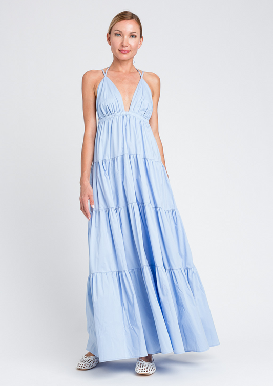 Vestido longo de popeline Twinset